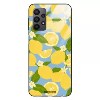 Etui Black Case Glass Dolce Vita do SAMSUNG A23 4G Cytryny Kwiaty Owoce Lato Natura ST_DOC125