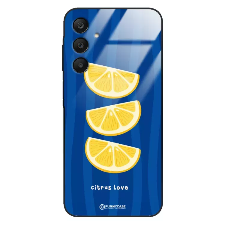 Etui Black Case Glass Dolce Vita do SAMSUNG A25 5G Cytryny Owoce Lato Wakacje Cytrusy ST_DOC104