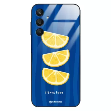 Etui Black Case Glass Dolce Vita do SAMSUNG A25 5G Cytryny Owoce Lato Wakacje Cytrusy ST_DOC104