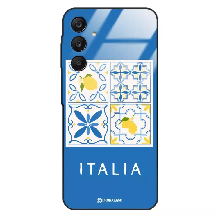 Etui Black Case Glass Dolce Vita do SAMSUNG A26 5G Włochy Italia Cytryny Kafelki Wakacje ST_DOC132