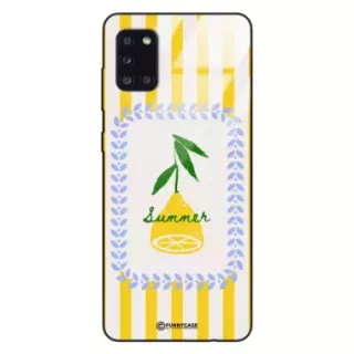 Etui Black Case Glass Dolce Vita do SAMSUNG A31 Cytryna Lato Wakacje Summer Słońce ST_DOC139