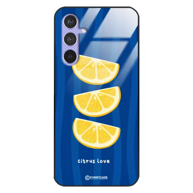 Etui Black Case Glass Dolce Vita do SAMSUNG A54 5G Cytryny Owoce Lato Wakacje Cytrusy ST_DOC104