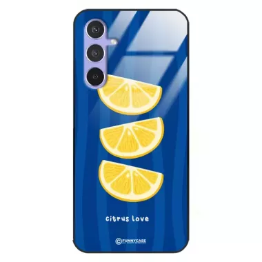 Etui Black Case Glass Dolce Vita do SAMSUNG A54 5G Cytryny Owoce Lato Wakacje Cytrusy ST_DOC104