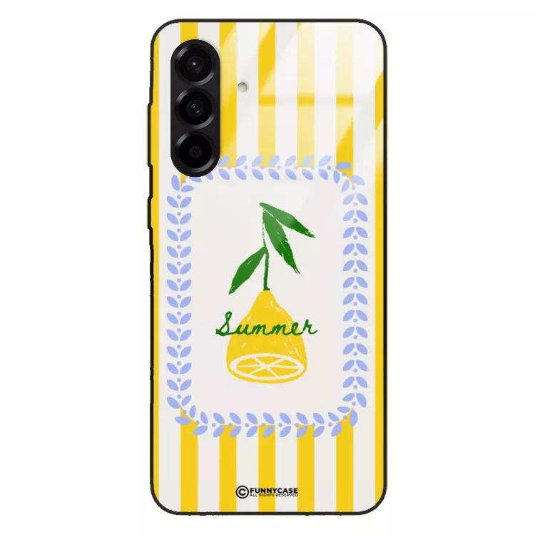 Etui Black Case Glass Dolce Vita do SAMSUNG A56 Cytryna Lato Wakacje Summer Słońce ST_DOC139