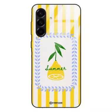 Etui Black Case Glass Dolce Vita do SAMSUNG A56 Cytryna Lato Wakacje Summer Słońce ST_DOC139