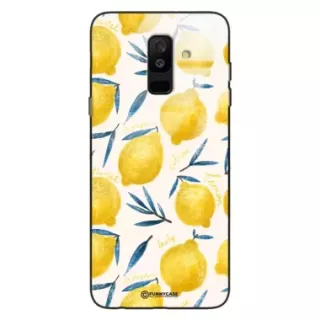 Etui Black Case Glass Dolce Vita do SAMSUNG A6 PLUS 2018 Cytryny Lato Owoce Wakacje Słońce ST_DOC145