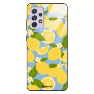 Etui Black Case Glass Dolce Vita do SAMSUNG A72 5G Cytryny Kwiaty Owoce Lato Natura ST_DOC125