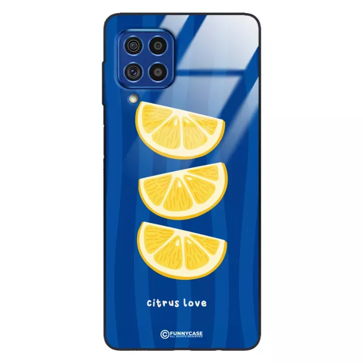 Etui Black Case Glass Dolce Vita do SAMSUNG F62 Cytryny Owoce Lato Wakacje Cytrusy ST_DOC104