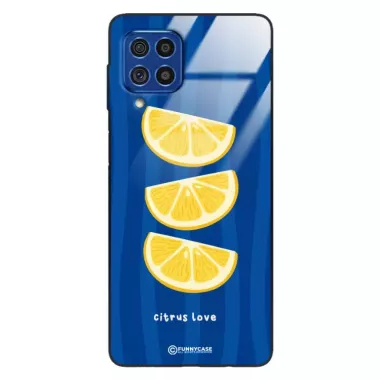 Etui Black Case Glass Dolce Vita do SAMSUNG F62 Cytryny Owoce Lato Wakacje Cytrusy ST_DOC104