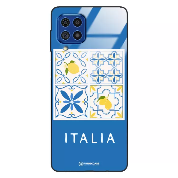 Etui Black Case Glass Dolce Vita do SAMSUNG M62 Włochy Italia Cytryny Kafelki Wakacje ST_DOC132