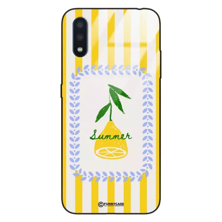 Etui Black Case Glass Dolce Vita do SAMSUNG A01 Cytryna Lato Wakacje Summer Słońce ST_DOC139