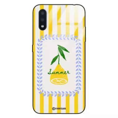 Etui Black Case Glass Dolce Vita do SAMSUNG A01 Cytryna Lato Wakacje Summer Słońce ST_DOC139