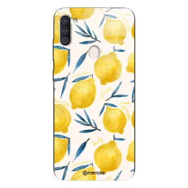 Etui Black Case Glass Dolce Vita do SAMSUNG A11 Cytryny Lato Owoce Wakacje Słońce ST_DOC145