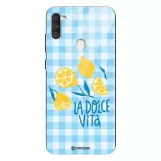Etui Black Case Glass Dolce Vita do SAMSUNG M11 Cytryny Lato Włochy Wakacje Kratka ST_DOC101