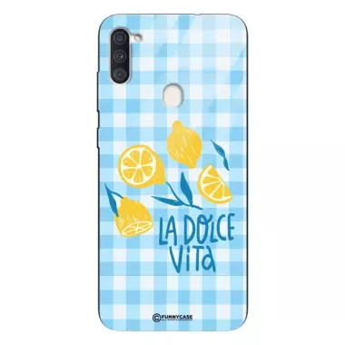 Etui Black Case Glass Dolce Vita do SAMSUNG M11 Cytryny Lato Włochy Wakacje Kratka ST_DOC101