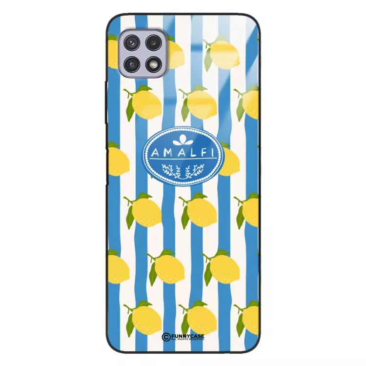 Etui Black Case Glass Dolce Vita do SAMSUNG A22 5G Amalfi Cytryny Włochy Lato Wakacje ST_DOC131