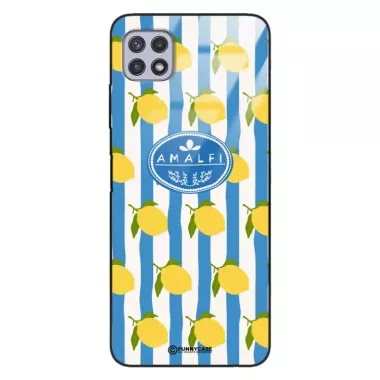 Etui Black Case Glass Dolce Vita do SAMSUNG A22 5G Amalfi Cytryny Włochy Lato Wakacje ST_DOC131