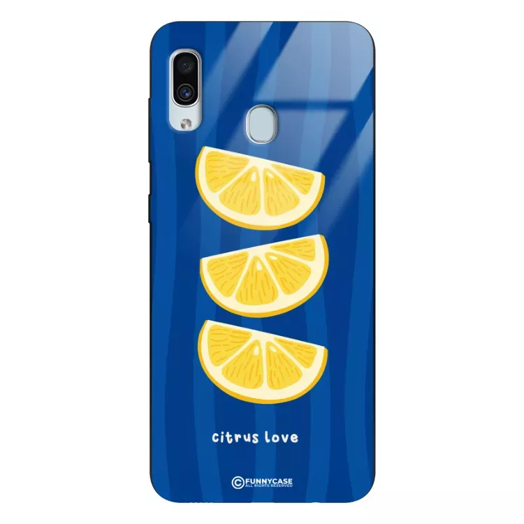 Etui Black Case Glass Dolce Vita do SAMSUNG A30 Cytryny Owoce Lato Wakacje Cytrusy ST_DOC104