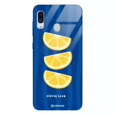 Etui Black Case Glass Dolce Vita do SAMSUNG A30 Cytryny Owoce Lato Wakacje Cytrusy ST_DOC104