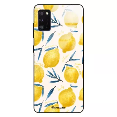 Etui Black Case Glass Dolce Vita do SAMSUNG A41 Cytryny Lato Owoce Wakacje Słońce ST_DOC145
