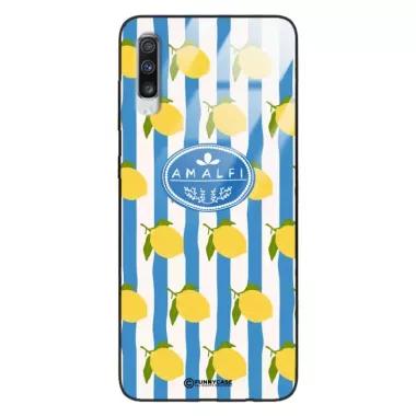 Etui Black Case Glass Dolce Vita do SAMSUNG A70 Amalfi Cytryny Włochy Lato Wakacje ST_DOC131