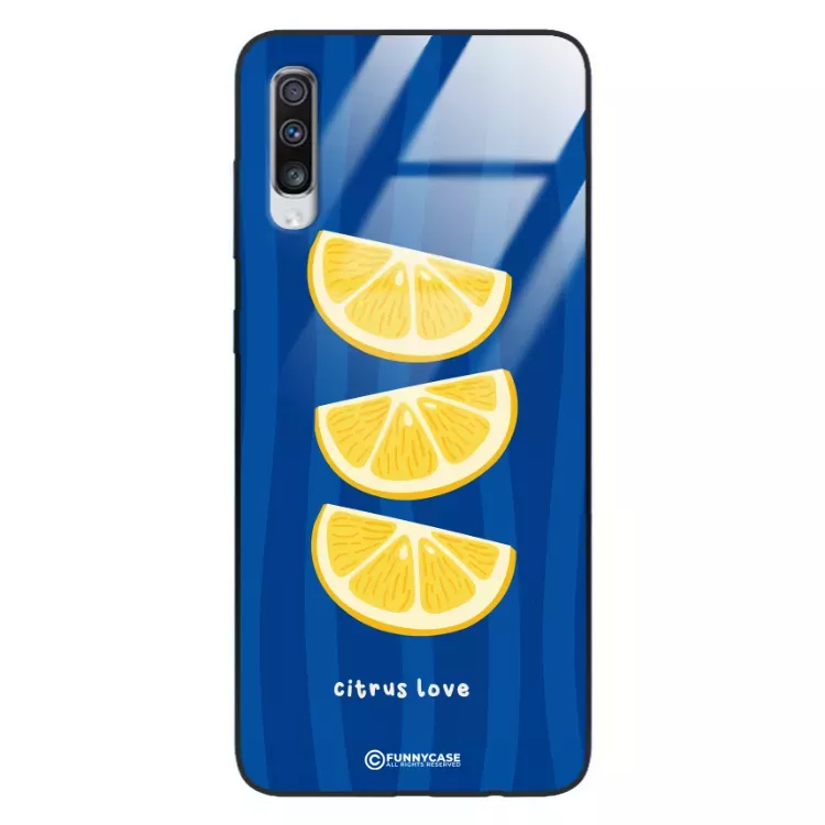 Etui Black Case Glass Dolce Vita do SAMSUNG A70s Cytryny Owoce Lato Wakacje Cytrusy ST_DOC104