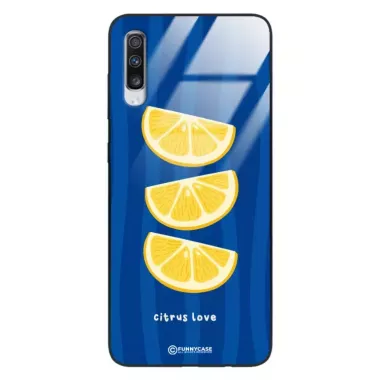 Etui Black Case Glass Dolce Vita do SAMSUNG A70s Cytryny Owoce Lato Wakacje Cytrusy ST_DOC104