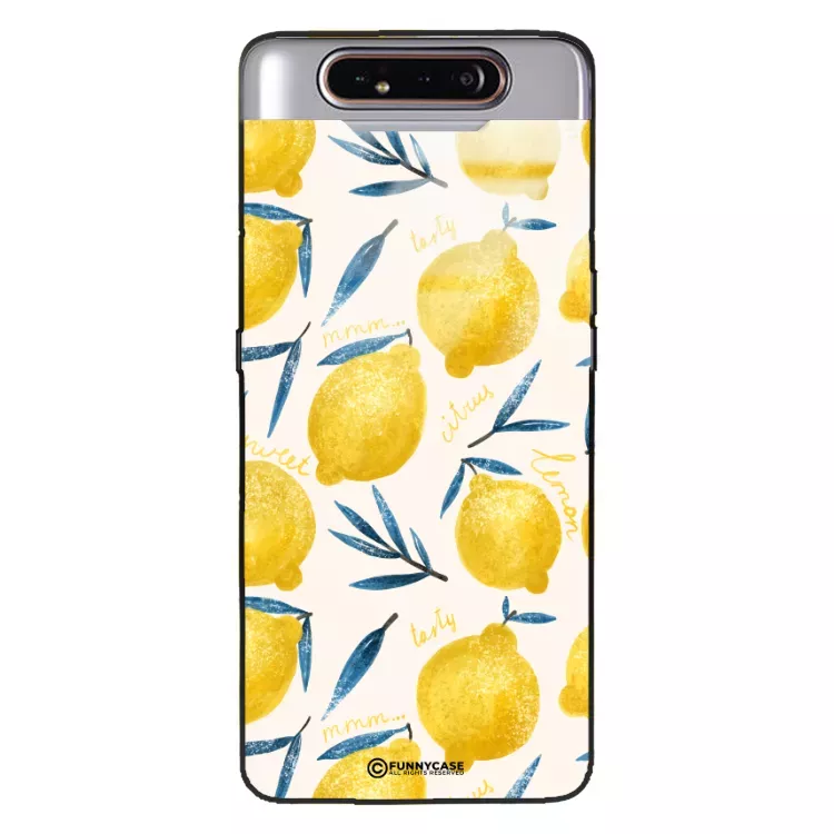 Etui Black Case Glass Dolce Vita do SAMSUNG A90 Cytryny Lato Owoce Wakacje Słońce ST_DOC145