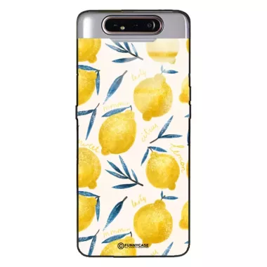 Etui Black Case Glass Dolce Vita do SAMSUNG A90 Cytryny Lato Owoce Wakacje Słońce ST_DOC145