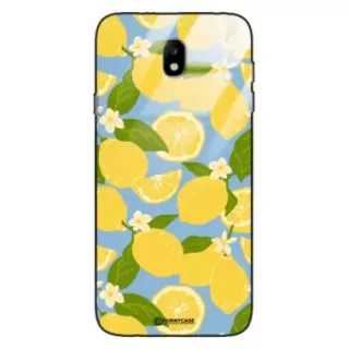 Etui Black Case Glass Dolce Vita do SAMSUNG J7 2017 Cytryny Kwiaty Owoce Lato Natura ST_DOC125