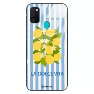 Etui Black Case Glass Dolce Vita do SAMSUNG M21 Cytryny Kwiaty Włochy Lato Wakacje ST_DOC128