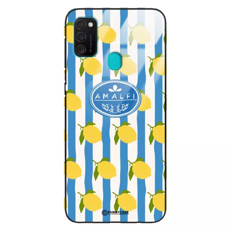 Etui Black Case Glass Dolce Vita do SAMSUNG M30s Amalfi Cytryny Włochy Lato Wakacje ST_DOC131