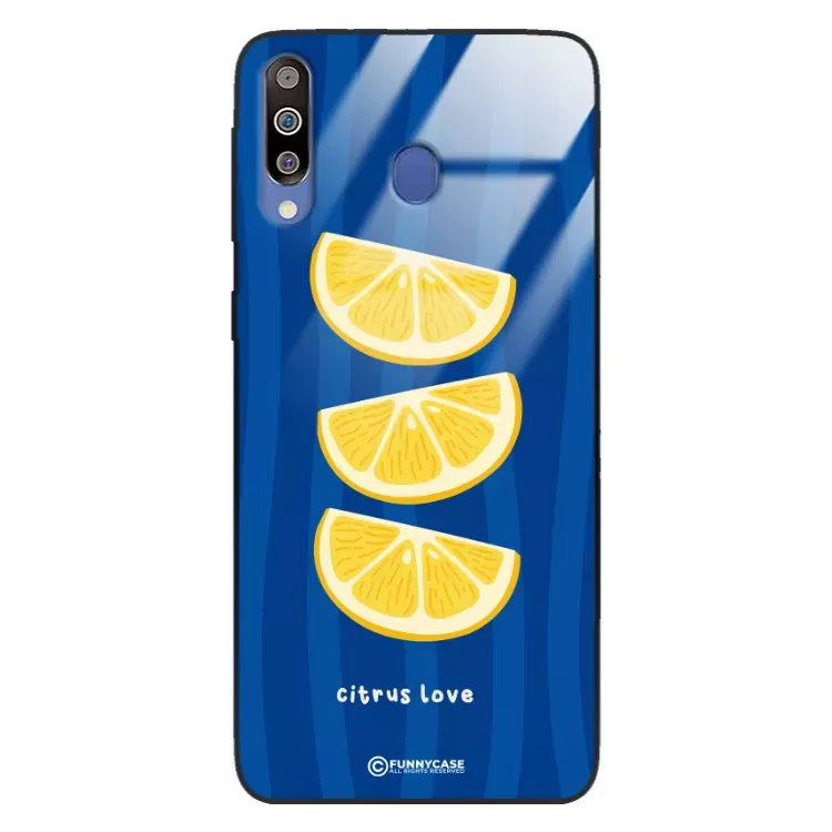 Etui Black Case Glass Dolce Vita do SAMSUNG M30 Cytryny Owoce Lato Wakacje Cytrusy ST_DOC104