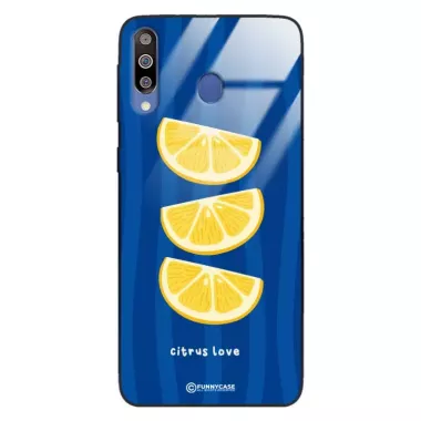 Etui Black Case Glass Dolce Vita do SAMSUNG M30 Cytryny Owoce Lato Wakacje Cytrusy ST_DOC104