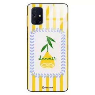 Etui Black Case Glass Dolce Vita do SAMSUNG M31S Cytryna Lato Wakacje Summer Słońce ST_DOC139