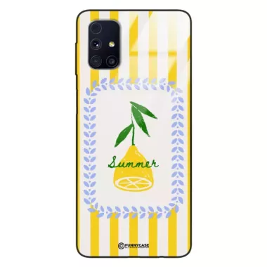 Etui Black Case Glass Dolce Vita do SAMSUNG M31S Cytryna Lato Wakacje Summer Słońce ST_DOC139