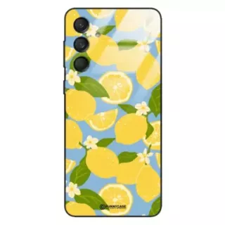 Etui Black Case Glass Dolce Vita do SAMSUNG M55 5G Cytryny Kwiaty Owoce Lato Natura ST_DOC125