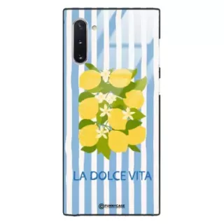 Etui Black Case Glass Dolce Vita do SAMSUNG NOTE 10 Cytryny Kwiaty Włochy Lato Wakacje ST_DOC128
