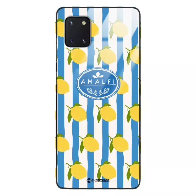 Etui Black Case Glass Dolce Vita do SAMSUNG A81 Amalfi Cytryny Włochy Lato Wakacje ST_DOC131