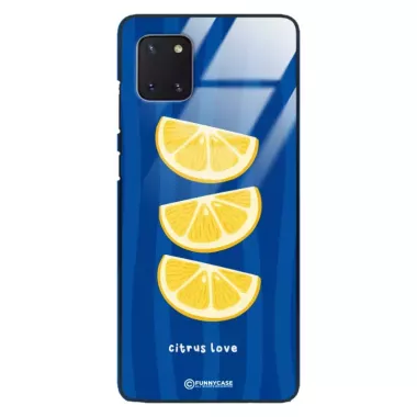 Etui Black Case Glass Dolce Vita do SAMSUNG NOTE 10 LITE Cytryny Owoce Lato Wakacje Cytrusy ST_DOC104