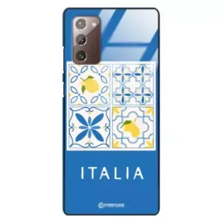 Etui Black Case Glass Dolce Vita do SAMSUNG NOTE 20 Włochy Italia Cytryny Kafelki Wakacje ST_DOC132