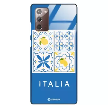 Etui Black Case Glass Dolce Vita do SAMSUNG NOTE 20 Włochy Italia Cytryny Kafelki Wakacje ST_DOC132