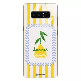 Etui Black Case Glass Dolce Vita do SAMSUNG NOTE 8 Cytryna Lato Wakacje Summer Słońce ST_DOC139
