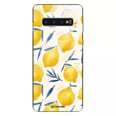 Etui Black Case Glass Dolce Vita do SAMSUNG S10 Cytryny Lato Owoce Wakacje Słońce ST_DOC145