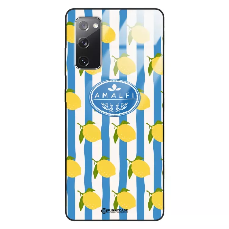 Etui Black Case Glass Dolce Vita do SAMSUNG S20FE Amalfi Cytryny Włochy Lato Wakacje ST_DOC131