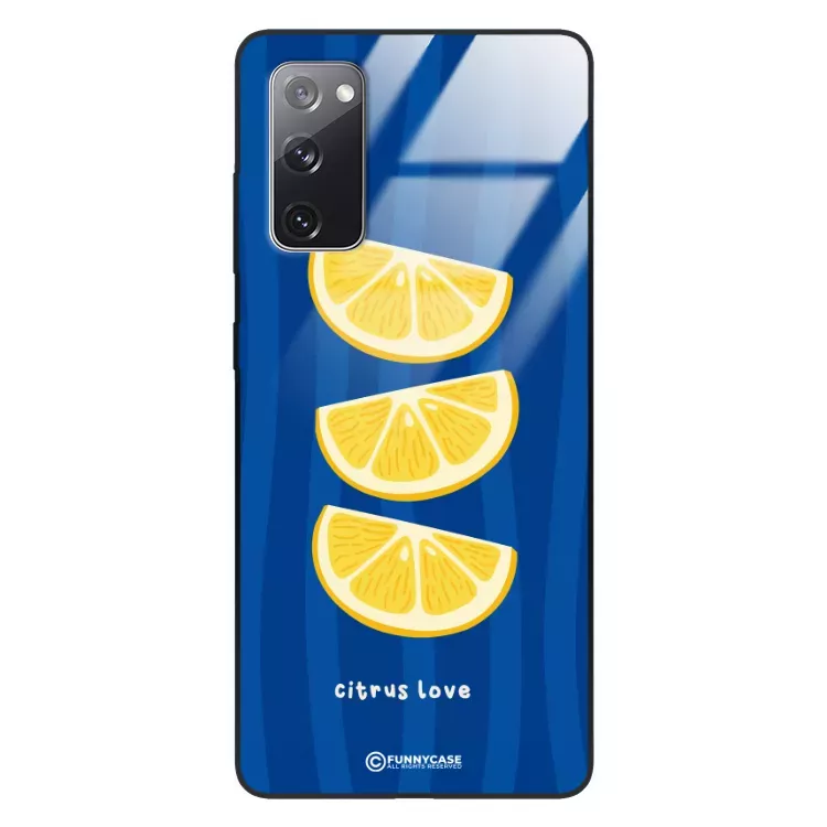 Etui Black Case Glass Dolce Vita do SAMSUNG S20FE 5G Cytryny Owoce Lato Wakacje Cytrusy ST_DOC104