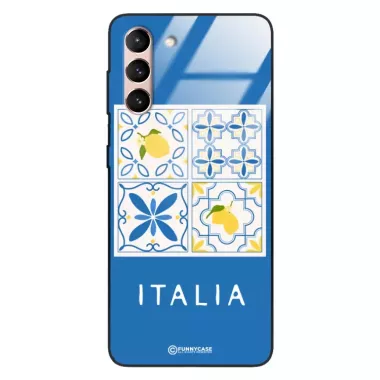 Etui Black Case Glass Dolce Vita do SAMSUNG S21 Włochy Italia Cytryny Kafelki Wakacje ST_DOC132