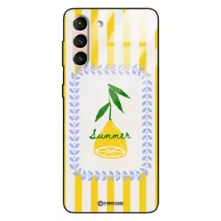 Etui Black Case Glass Dolce Vita do SAMSUNG S21 5G Cytryna Lato Wakacje Summer Słońce ST_DOC139