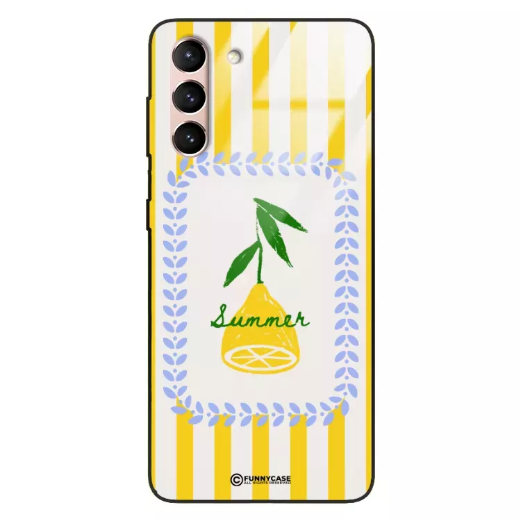 Etui Black Case Glass Dolce Vita do SAMSUNG S21 5G Cytryna Lato Wakacje Summer Słońce ST_DOC139