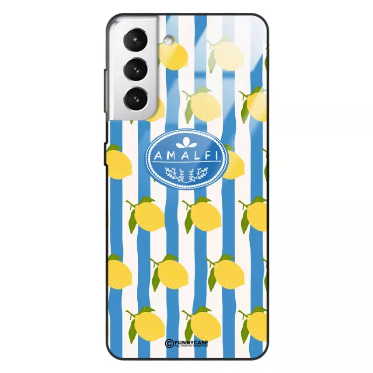 Etui Black Case Glass Dolce Vita do SAMSUNG S30 PLUS Amalfi Cytryny Włochy Lato Wakacje ST_DOC131